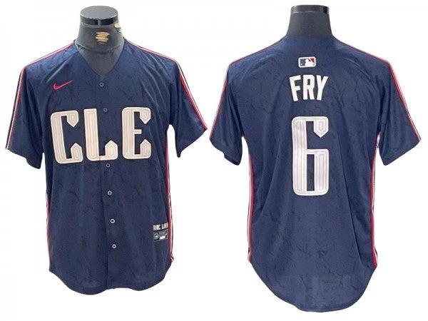 Cleveland Guardians #6 David Fry Navy 2024 City Connect Limited Jersey by My Store