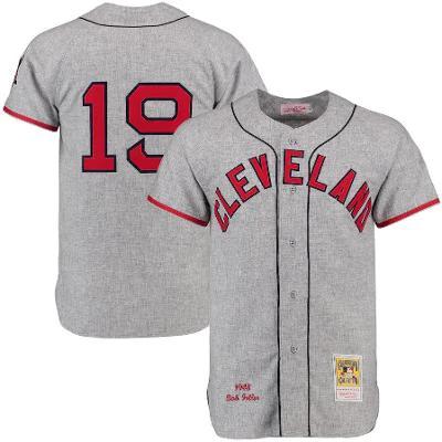 Cleveland Indians Bob Feller Gray 1948 Throwback Jersey by My Store