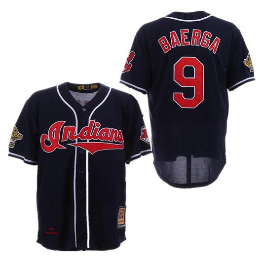 Cleveland Indians Carlos Baerga Navy 1995 Throwback Jersey by My Store
