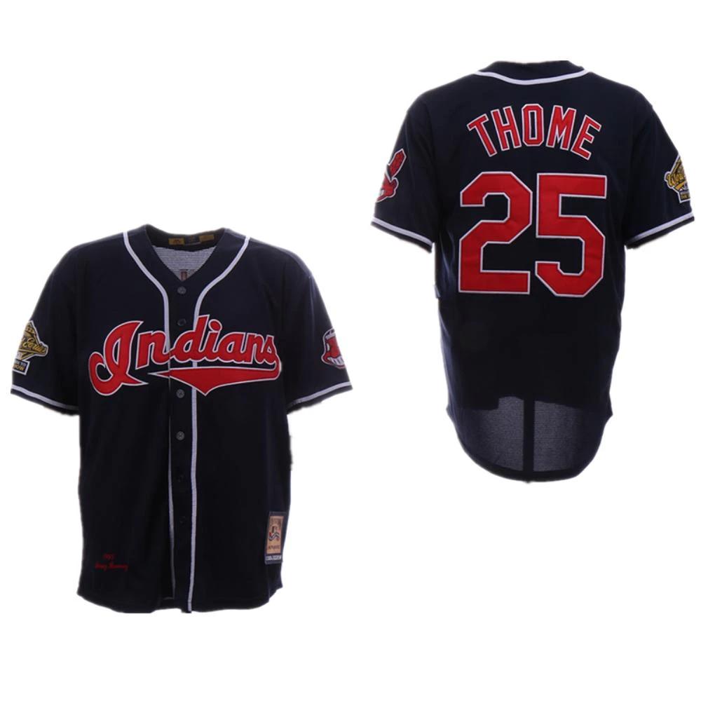 Cleveland Indians Jim Thome Navy 1995 Throwback Jersey by My Store