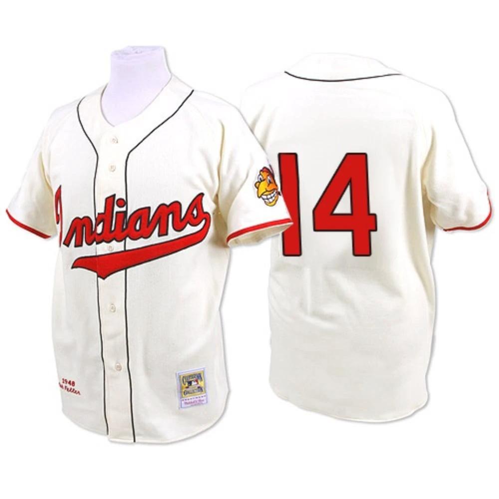Cleveland Indians Larry Doby Cream 1948 Throwback Jersey by My Store