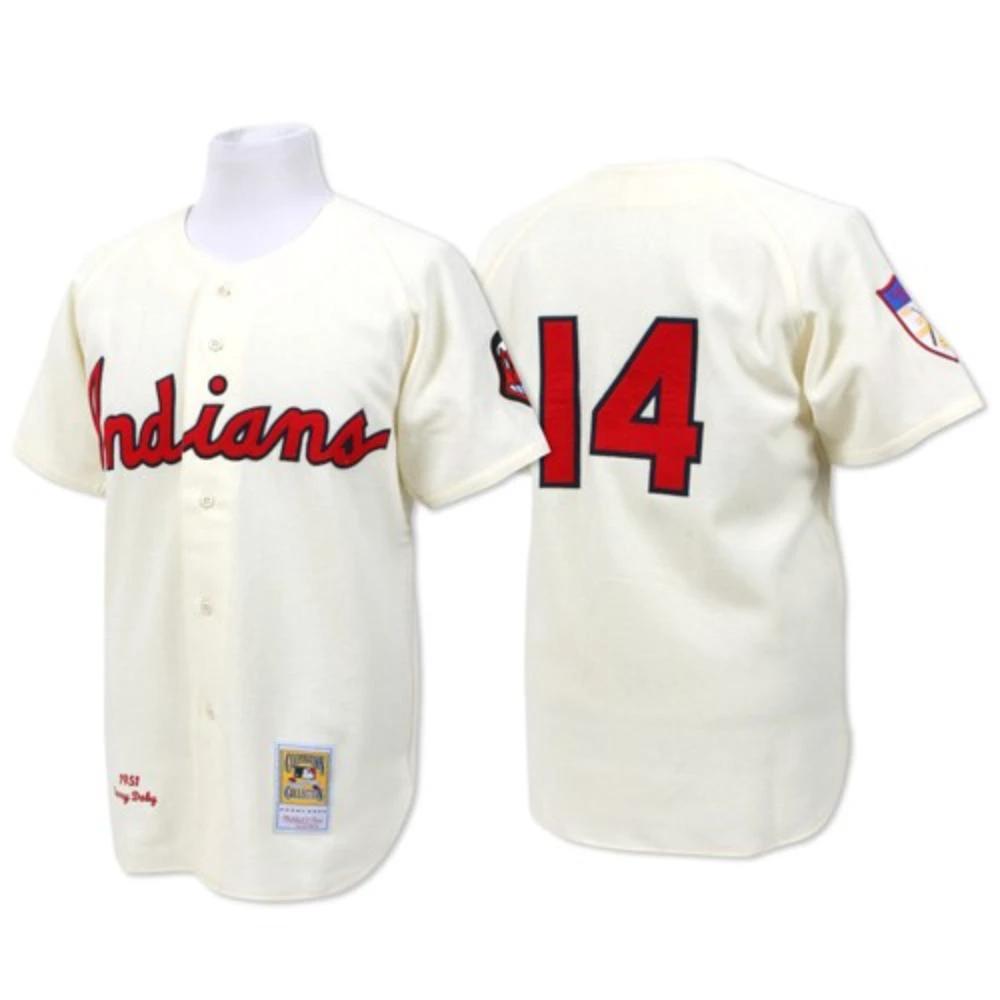 Cleveland Indians Larry Doby Cream 1951 Throwback Jersey by My Store