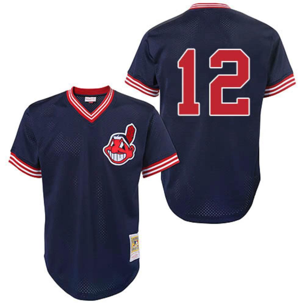 Cleveland Indians Roberto Alomar Navy Throwback Mesh Pullover Jersey by My Store