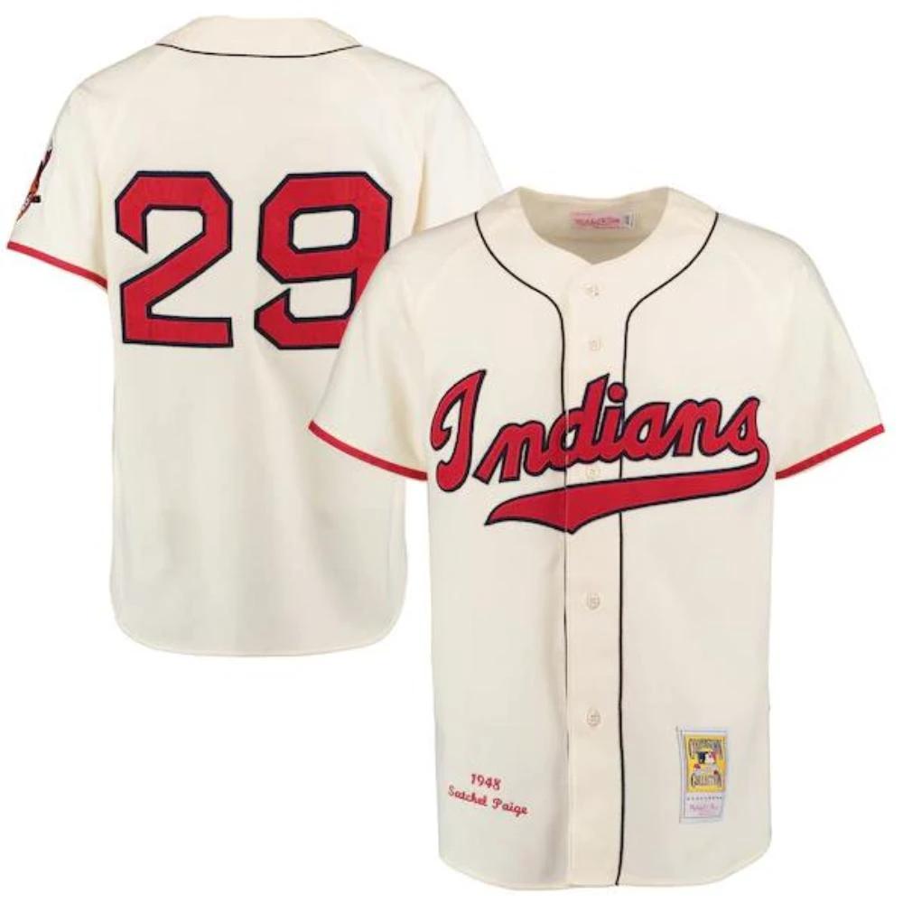 Cleveland Indians Satchel Paige Cream 1948 Throwback Jersey by My Store