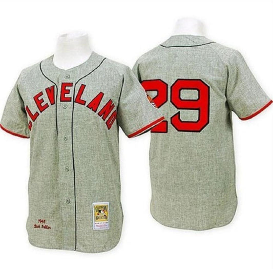 Cleveland Indians Satchel Paige Gray 1948 Throwback Jersey by My Store