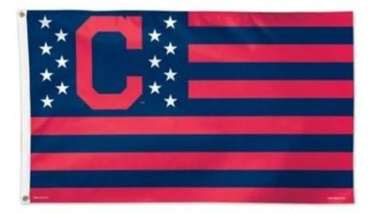 Cleveland Indians Star and Stripes flag 3X5Ft Banner USA Polyester with Brass Grommets by flagsjustdoit