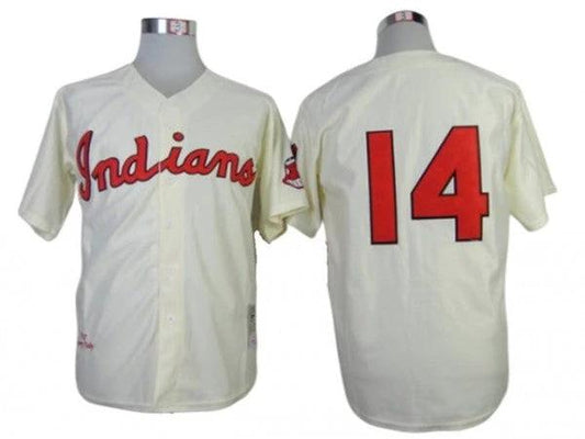 Cleveland Indians #14 Larry Doby Cream 1951 Throwback Jersey by My Store