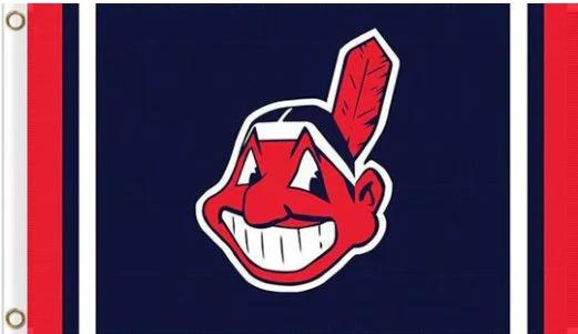 Cleveland Indians custom flag 3X5Ft Banner USA Polyester with Brass Grommets by flagsjustdoit