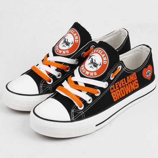 Cleveland Browns Low Top Canvas Sport Sneakers Shoes For Men Women Fans by Crocs