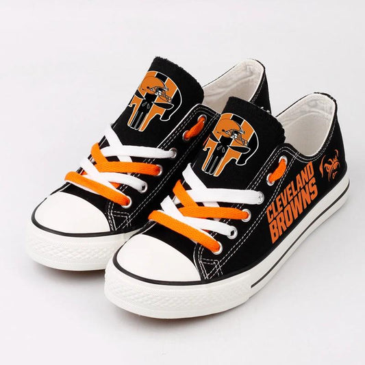 Cleveland Browns Low Top Canvas Sport Sneakers Shoes For Men Women Fans by Crocs