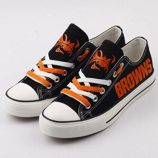 Cleveland Browns Low Top Canvas Sport Sneakers Shoes For Men Women Fans by Crocs