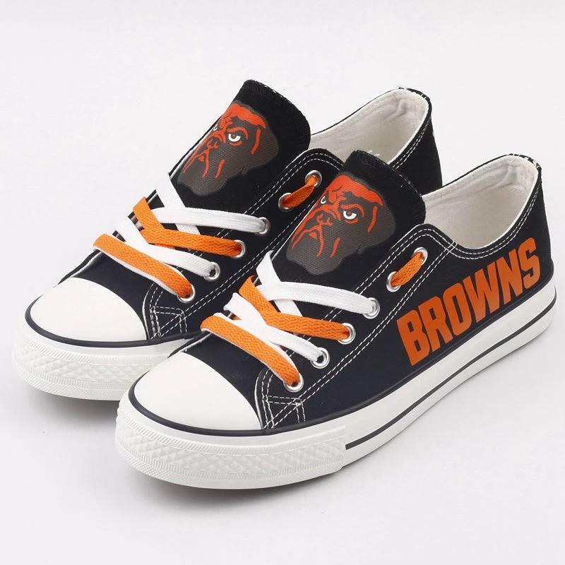 Cleveland Browns Low Top Canvas Sport Sneakers Shoes For Men Women Fans by Crocs