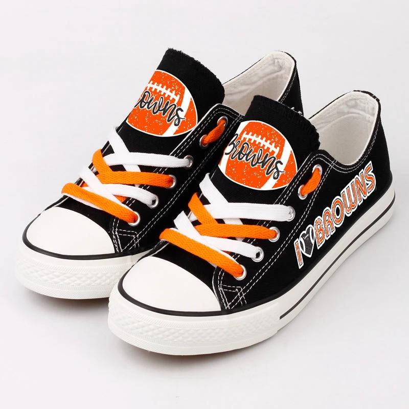 Cleveland Browns Low Top Canvas Sport Sneakers Shoes For Men Women Fans by Crocs