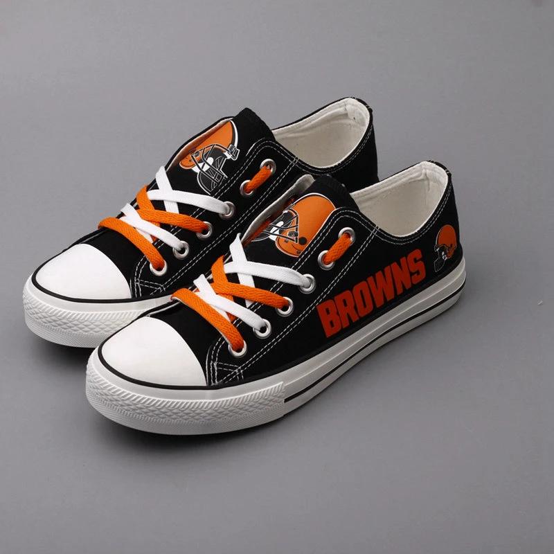 Cleveland Browns Low Top Canvas Sport Sneakers Shoes For Men Women Fans by Crocs