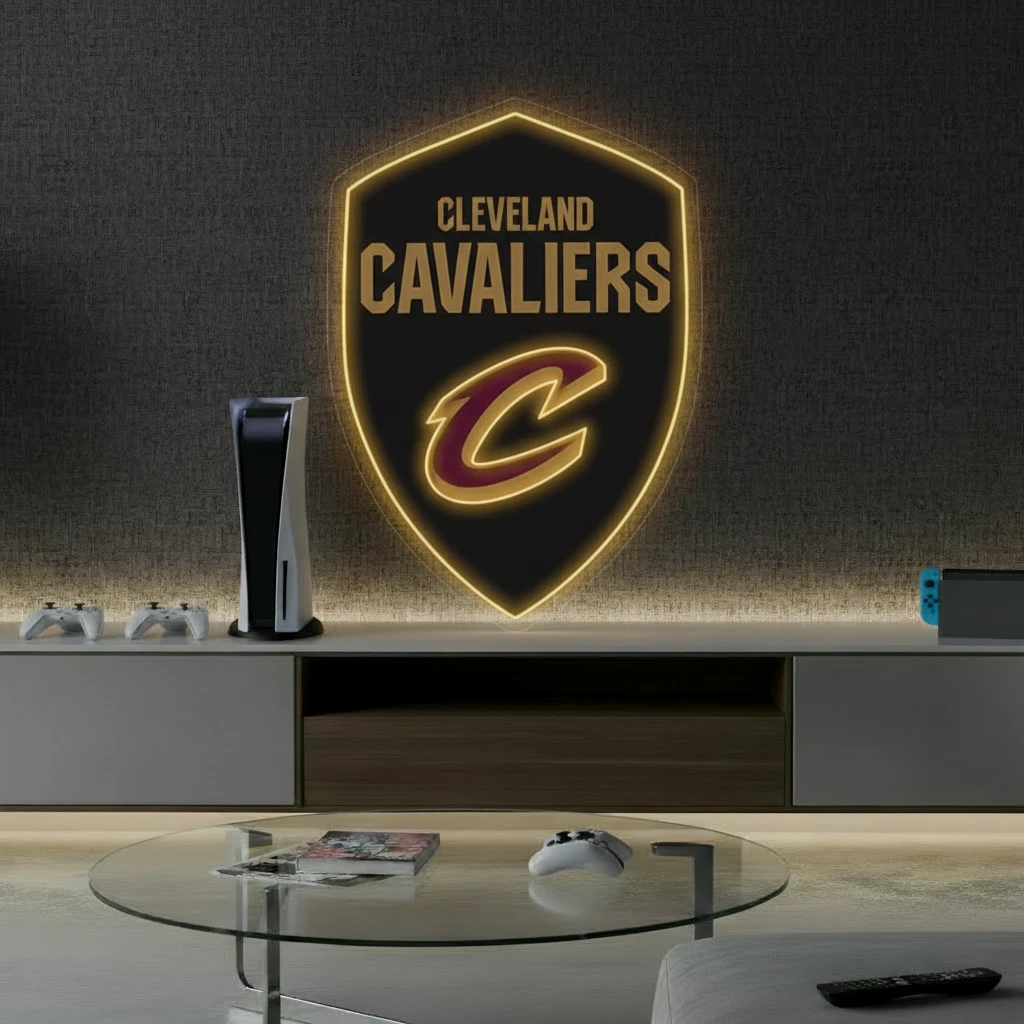 Cleveland Cavaliers NBA Led Neon Sign Wall Light by Neonchics Signs