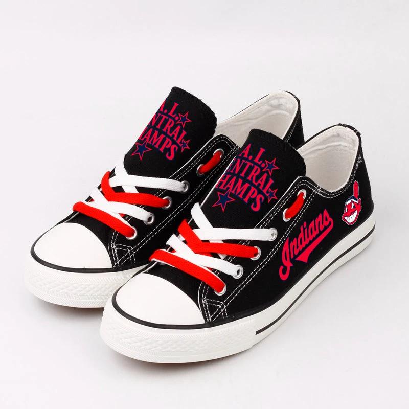 Cleveland Indians Limited Print Low Top Canvas Shoes Sport Sneakers For Men Women Fans by Crocs