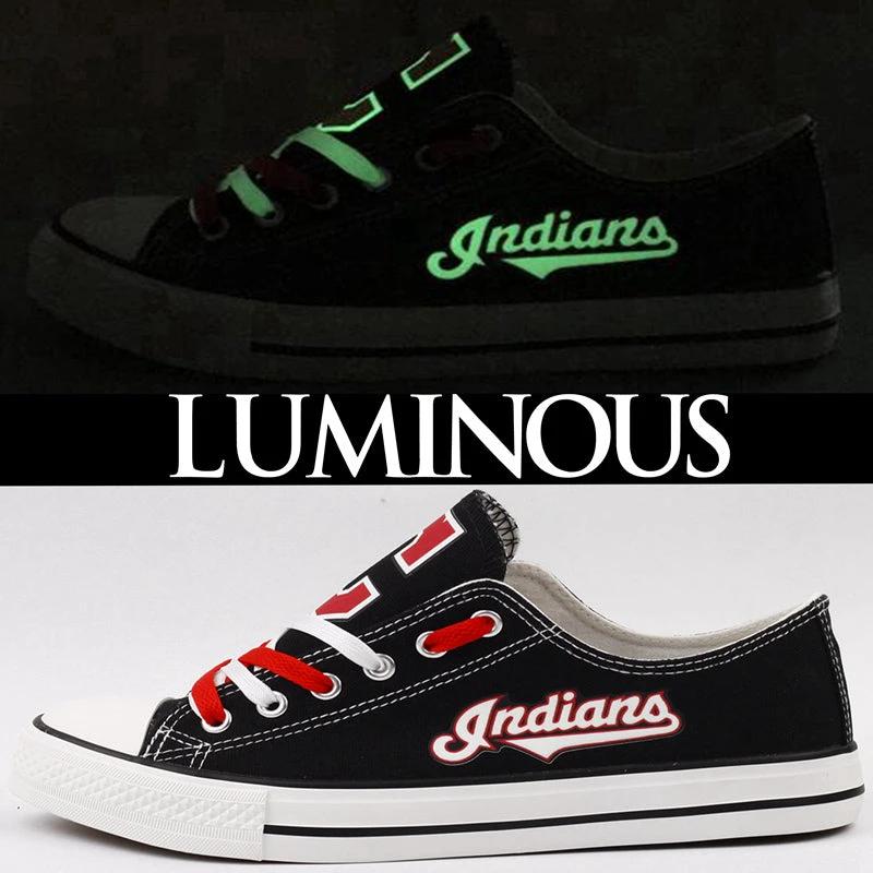 Cleveland Indians Limited Print Low Top Canvas Shoes Sport Sneakers For Men Women Fans by Crocs