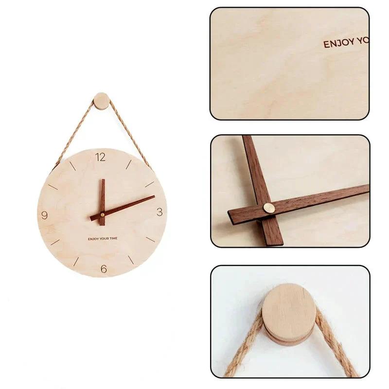 WoodHush Minimalist Wall Clock Bowlift by Bowlift