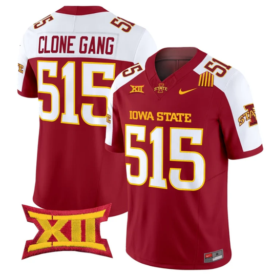 Clone Gang Jersey #515 Iowa State Cyclones 2025 Limited Stitched Cardinal Alter by My Store NCAA Football Jerseys