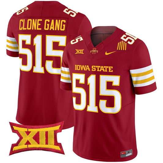 Clone Gang Jersey #515 Iowa State Cyclones 2025 Stitched Cardinal by My Store