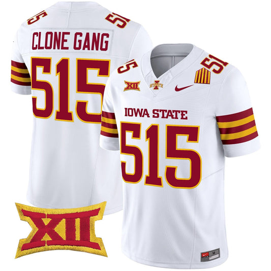 Clone Gang Jersey #515 Iowa State Cyclones 2025 Stitched White by My Store