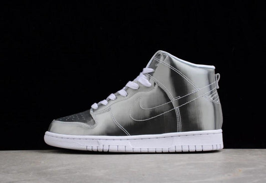 Clot X NK Dunk High Metallic Silver White by Air Jordan