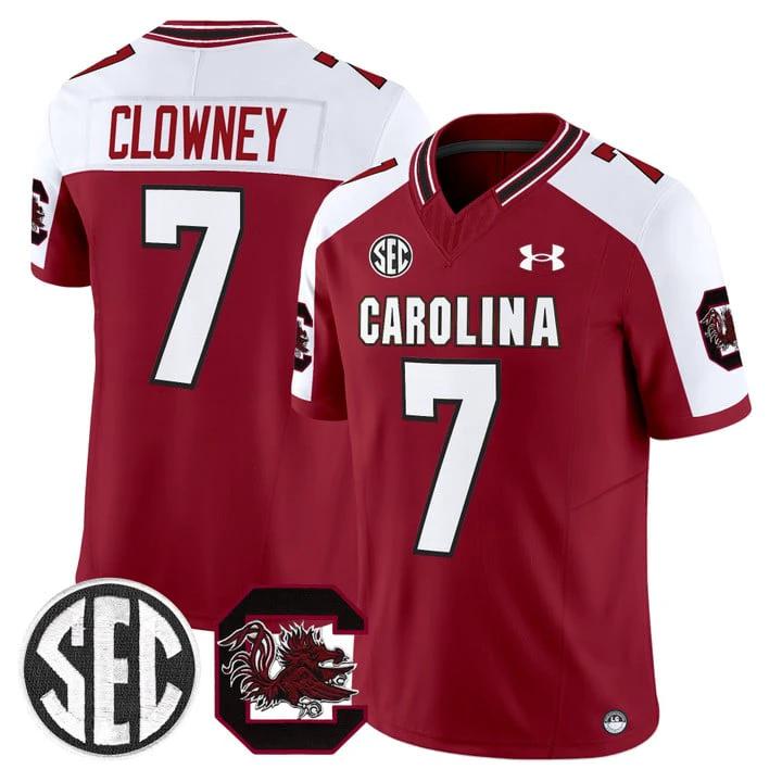 Clowney Jersey #7 South Carolina Gamecocks 2025 Stitched Garnet Alternate by My Store