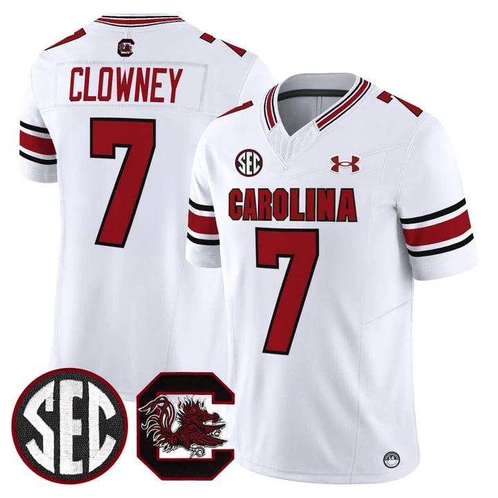 Clowney Jersey #7 South Carolina Gamecocks 2025 Stitched White by My Store