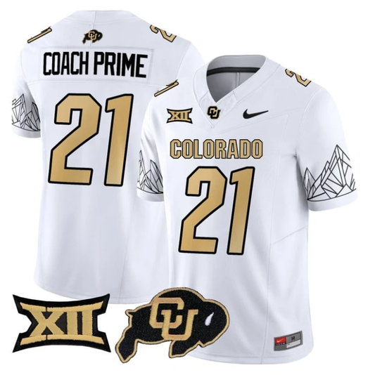 Coach Prime Jersey #21 Colorado Buffaloes 2025 Limited V2 Stitched White by My Store