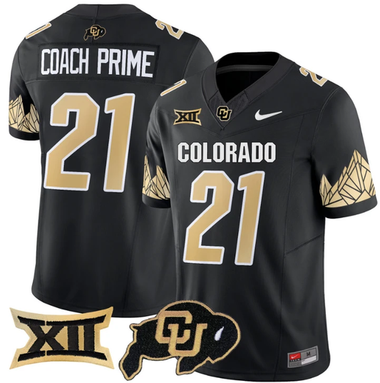 Coach Prime Jersey #21 Colorado Buffaloes Vapor Limited Football Black by My Store