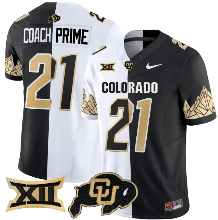 Coach Prime Jersey #21 Colorado Buffaloes Vapor Limited Football Stripeout by My Store