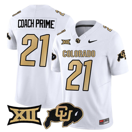 Coach Prime Jersey #21 Colorado Buffaloes 2025 Limited Stitched White by My Store