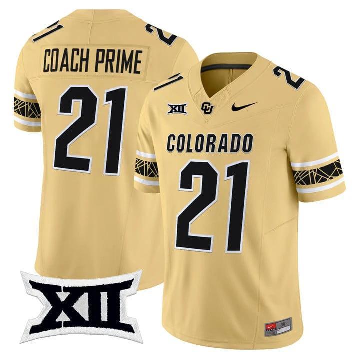 Coach Prime Jersey #21 Colorado Buffaloes 2025 Vapor Limited V2 Stitched by My Store NCAA Football Jerseys