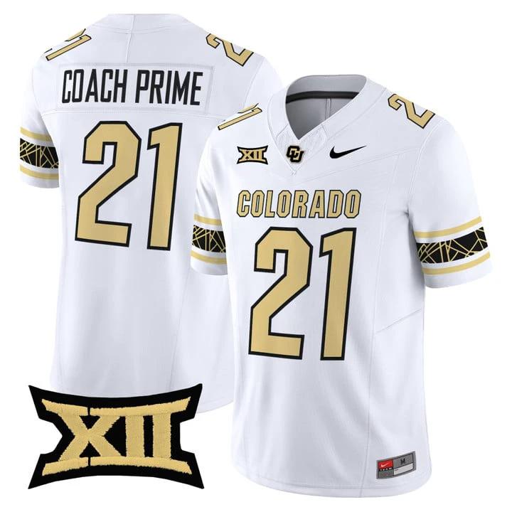 Coach Prime Jersey #21 Colorado Buffaloes 2025 Vapor Limited V2 Stitched by My Store NCAA Football Jerseys