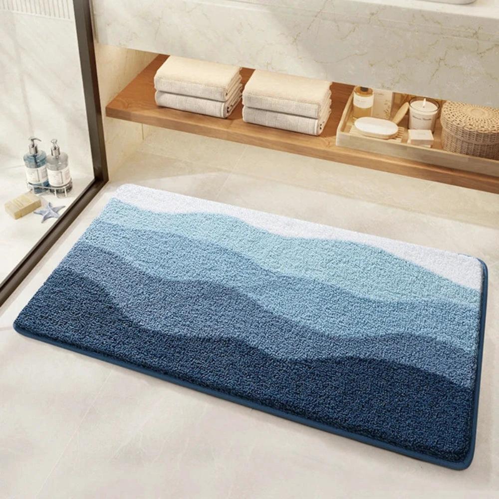 Coastal Wave Pattern Non-Slip Bath Mat by Casa & Beyond