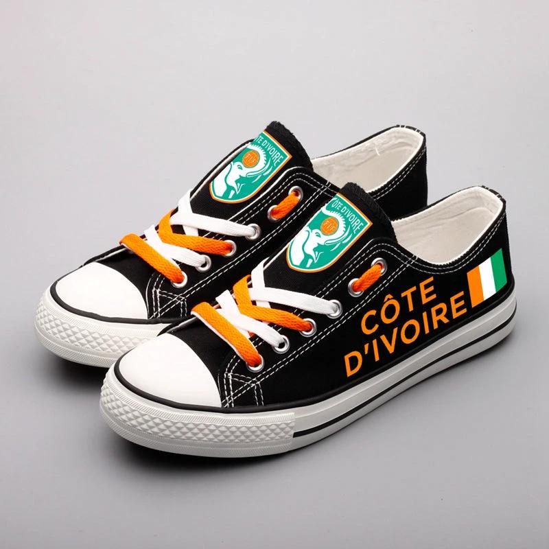 Coate d'Ivoire Low Top Canvas Sport Sneakers Shoes For Men Women Fans by Crocs