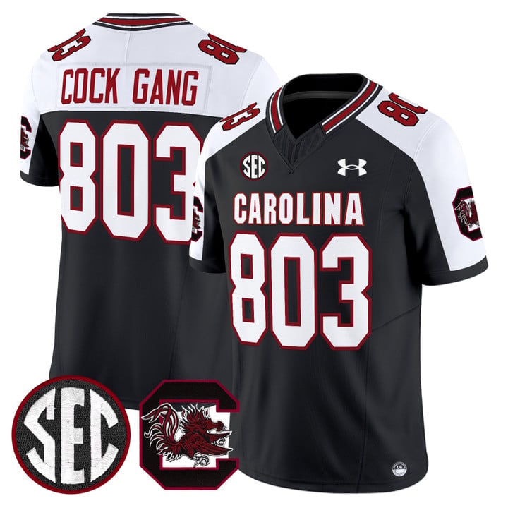 Cock Gang Jersey #803 South Carolina Gamecocks 2025 Stitched Black Alternate by My Store