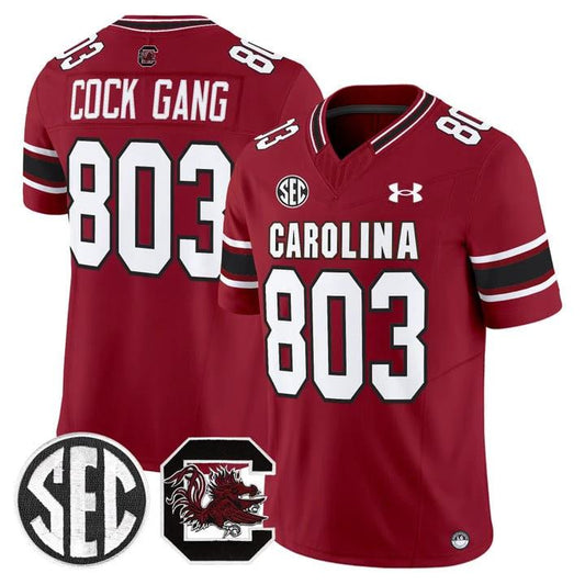 Cock Gang Jersey #803 South Carolina Gamecocks 2025 Stitched Garnet by My Store