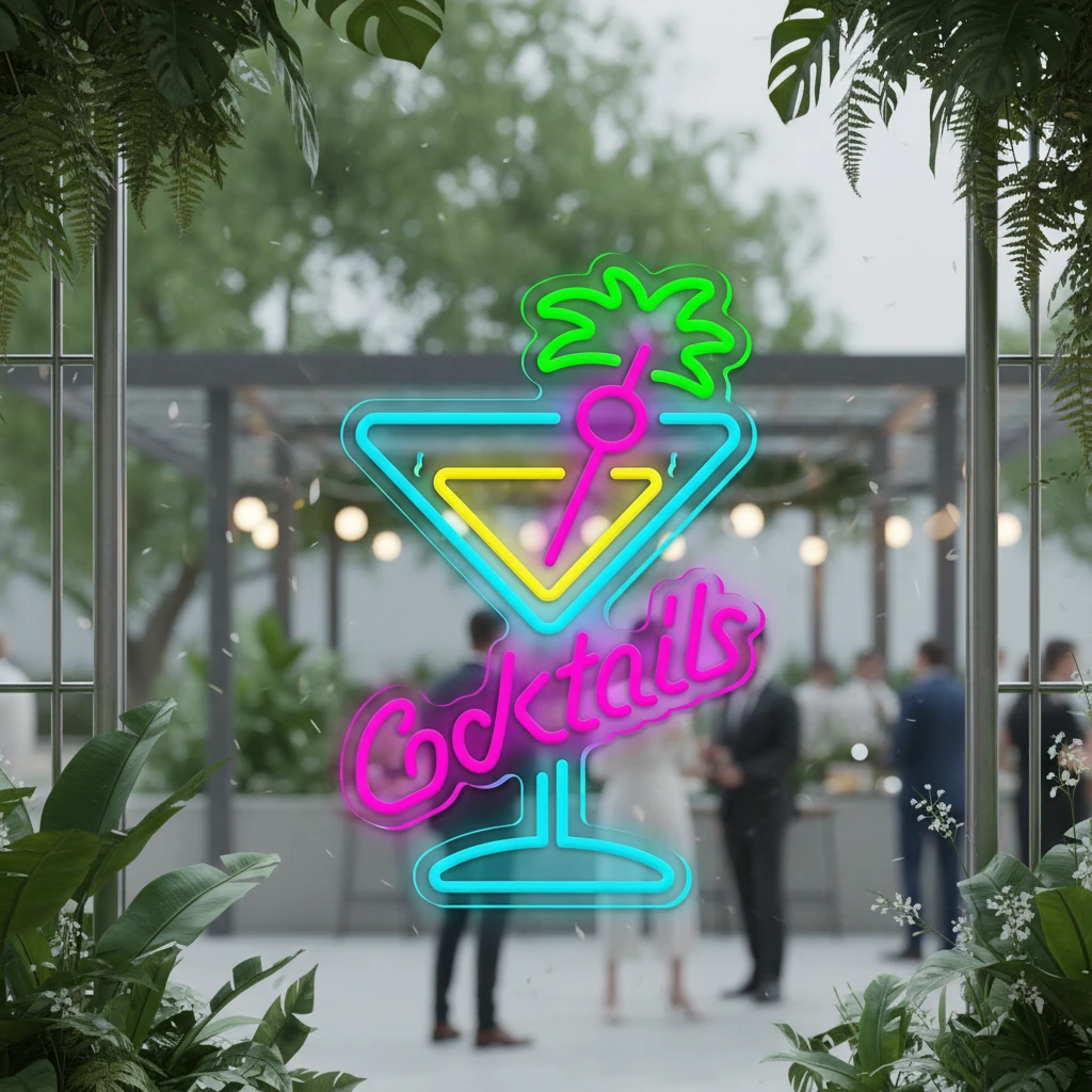 Cocktail Neon Sign for Party&Bar Decor by Neonchics