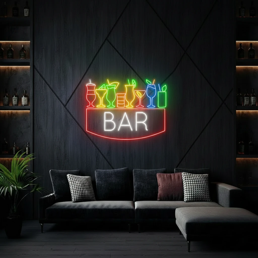 Cocktail Bar Neon Sign Bar Logo LED Light by Neonchics