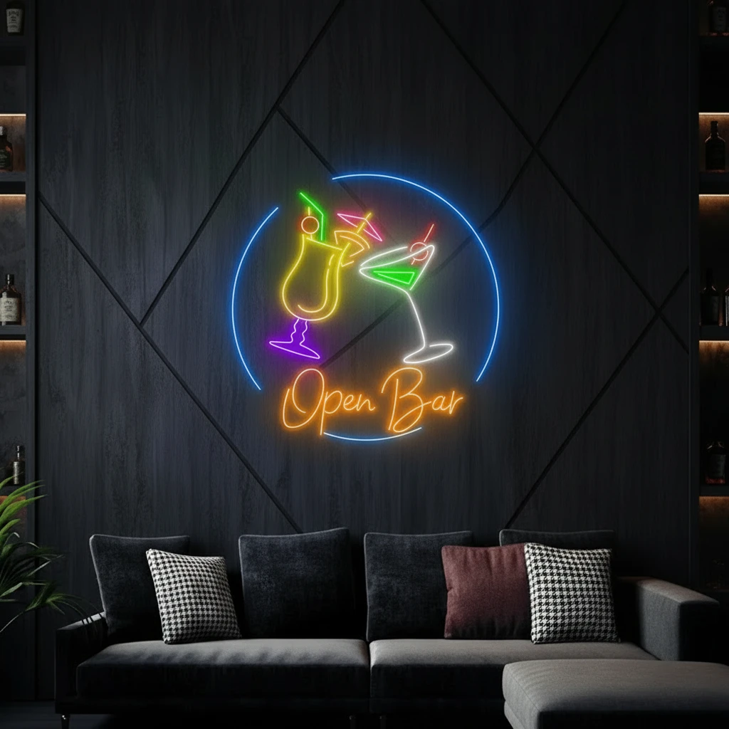 Cocktail Juice Fruit Neon Sign Light Bar Club Neon Sign by Neonchics