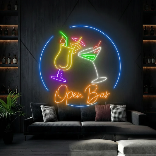 Cocktail Juice Fruit Neon Sign Light Bar Club Neon Sign by Neonchics