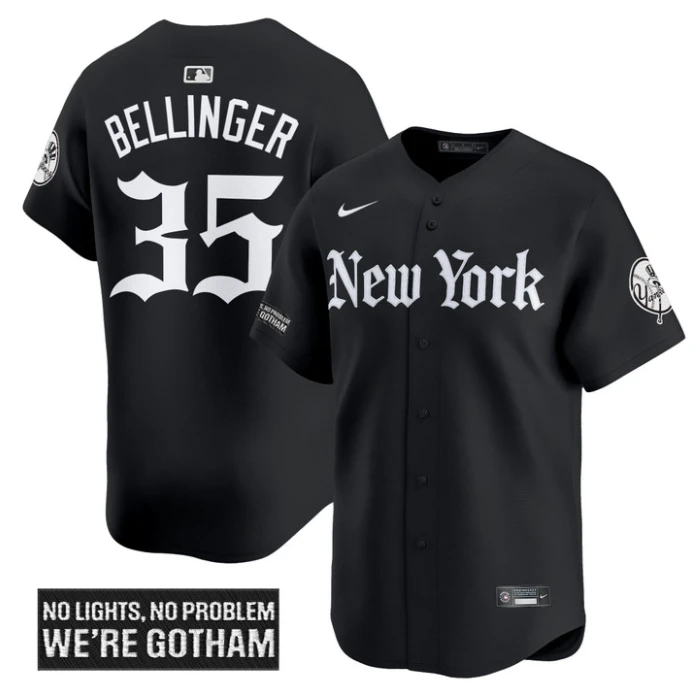 Cody Bellinger Jersey #35 New York Yankees Gothic Legacy Edition Vapor Premier Stitched Black by My Store