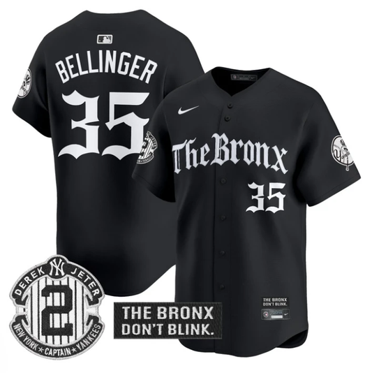 Cody Bellinger Jersey #35 Yankees The Bronx Gothic Ink Drop Edition Black by My Store