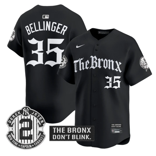 Cody Bellinger Jersey #35 Yankees The Bronx Gothic Ink Drop Edition Black by My Store