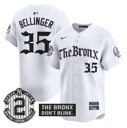 Cody Bellinger Jersey #35 Yankees The Bronx Gothic Ink Drop Edition White by My Store