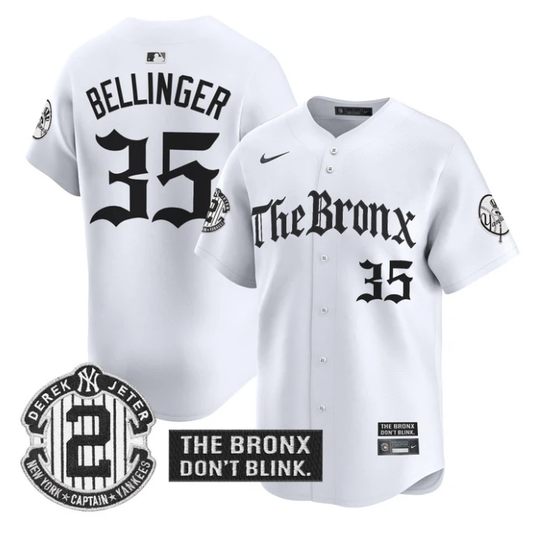 Cody Bellinger Jersey #35 Yankees The Bronx Gothic Ink Drop Edition White by My Store
