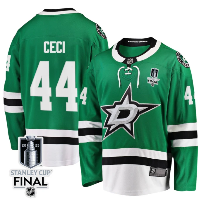 Cody Ceci 44 Dallas Stars 2025 STANLEY CUP Final Patch Home Men Jersey Black by Hockey David