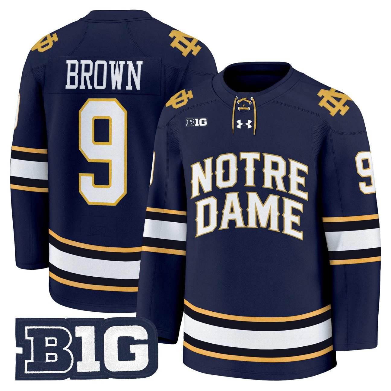 Cole Brown Jersey #9 Notre Dame Fighting Irish 2025-26 Premium Stitched by Hockey David