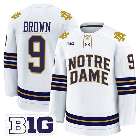 Cole Brown Jersey #9 Notre Dame Fighting Irish 2025-26 Premium Stitched by Hockey David